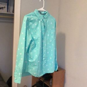 Blue Long Sleeve Button Up